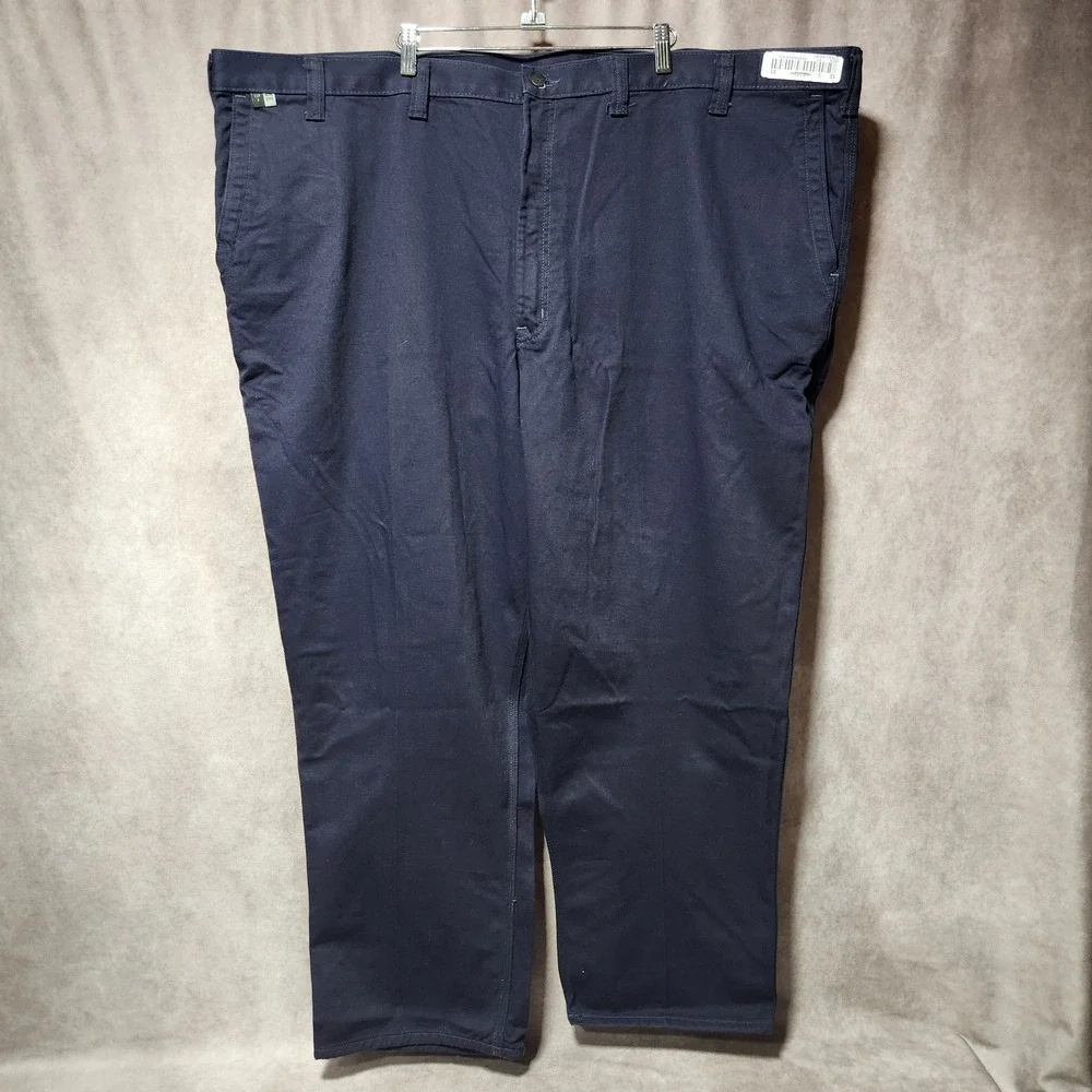 men's CARHARTT FR Navy Blue Flame Fire Resistant Cheyenne‎ Twill Pants 54x30 New